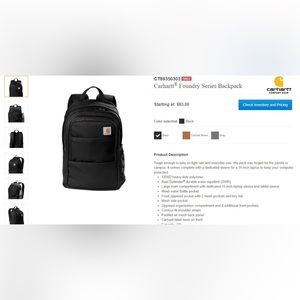 Carhartt Foundry Series Backpack SKU# CT89350303